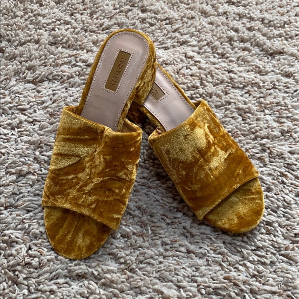 Slide on crushed velvet shoes!
